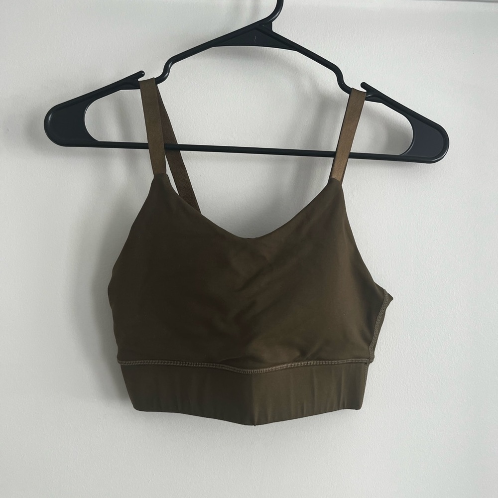 Olive Green For the Peach Sports Bra